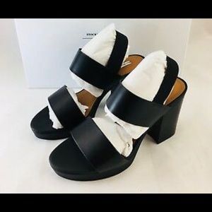 & Other Stories Block Heels Platform Black Sandals